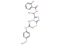 2-bromo-N-{1-[5-({2-[(4-methoxyphenyl)amino]-2-oxoethyl}thio)-4-methyl-4H-1,2,4-triazol-3-yl]ethyl}benzamide