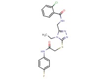 2-chloro-N-{[4-ethyl-5-({2-[(4-fluorophenyl)amino]-2-oxoethyl}thio)-4H-1,2,4-triazol-3-yl]methyl}benzamide