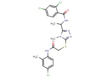 2,4-dichloro-N-{1-[5-({2-[(4-chloro-2-methylphenyl)amino]-2-oxoethyl}thio)-4-methyl-4H-1,2,4-triazol-3-yl]ethyl}benzamide