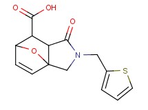 4-oxo-3-(2-thienylmethyl)-10-oxa-3-azatricyclo[5.2.1.0~1,5~]dec-8-ene-6-carboxylic acid
