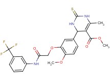 methyl 4-[4-methoxy-3-(2-oxo-2-{[3-(trifluoromethyl)phenyl]amino}ethoxy)phenyl]-6-methyl-2-thioxo-1,2,3,4-tetrahydro-5-pyrimidinecarboxylate