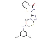 N-{[5-({2-[(3,5-dimethylphenyl)amino]-2-oxoethyl}thio)-4-methyl-4H-1,2,4-triazol-3-yl]methyl}-2-fluorobenzamide