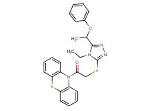 10-({[4-ethyl-5-(1-phenoxyethyl)-4H-1,2,4-triazol-3-yl]thio}acetyl)-10H-phenothiazine
