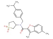 N-(1,1-dioxidotetrahydro-3-thienyl)-N-(4-isopropylbenzyl)-3,5-dimethyl-1-benzofuran-2-carboxamide