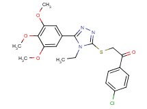 1-(4-chlorophenyl)-2-{[4-ethyl-5-(3,4,5-trimethoxyphenyl)-4H-1,2,4-triazol-3-yl]thio}ethanone