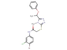 N-(4-bromo-3-chlorophenyl)-2-{[4-methyl-5-(1-phenoxyethyl)-4H-1,2,4-triazol-3-yl]thio}acetamide