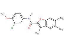 N-(3-chloro-4-methoxyphenyl)-3,5,6-trimethyl-1-benzofuran-2-carboxamide