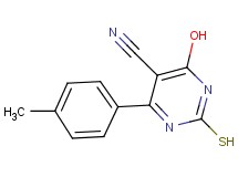 4-hydroxy-2-mercapto-6-(4-methylphenyl)-5-pyrimidinecarbonitrile