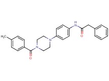 N-{4-[4-(4-methylbenzoyl)-1-piperazinyl]phenyl}-2-phenylacetamide