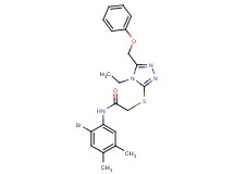 N-(2-bromo-4,5-dimethylphenyl)-2-{[4-ethyl-5-(phenoxymethyl)-4H-1,2,4-triazol-3-yl]thio}acetamide