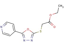 ethyl {[5-(4-pyridinyl)-1,3,4-oxadiazol-2-yl]thio}acetate