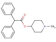 1-methyl-4-piperidinyl diphenylacetate hydrochloride