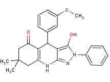 3-hydroxy-4-(3-methoxyphenyl)-7,7-dimethyl-2-phenyl-2,4,6,7,8,9-hexahydro-5H-pyrazolo[3,4-b]quinolin-5-one