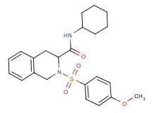 N-cyclohexyl-2-[(4-methoxyphenyl)sulfonyl]-1,2,3,4-tetrahydro-3-isoquinolinecarboxamide