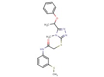 2-{[4-methyl-5-(1-phenoxyethyl)-4H-1,2,4-triazol-3-yl]thio}-N-[3-(methylthio)phenyl]acetamide