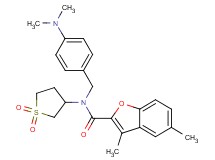 N-[4-(dimethylamino)benzyl]-N-(1,1-dioxidotetrahydro-3-thienyl)-3,5-dimethyl-1-benzofuran-2-carboxamide