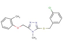 3-[(3-chlorobenzyl)thio]-4-methyl-5-[(2-methylphenoxy)methyl]-4H-1,2,4-triazole