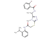 2-bromo-N-{1-[5-({2-[(2-isopropylphenyl)amino]-2-oxoethyl}thio)-4-methyl-4H-1,2,4-triazol-3-yl]ethyl}benzamide