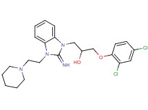 1-(2,4-dichlorophenoxy)-3-{2-imino-3-[2-(1-piperidinyl)ethyl]-2,3-dihydro-1H-benzimidazol-1-yl}-2-propanol hydrochloride