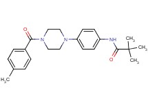 2,2-dimethyl-N-{4-[4-(4-methylbenzoyl)-1-piperazinyl]phenyl}propanamide