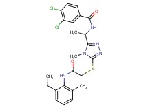 3,4-dichloro-N-{1-[5-({2-[(2-ethyl-6-methylphenyl)amino]-2-oxoethyl}thio)-4-methyl-4H-1,2,4-triazol-3-yl]ethyl}benzamide
