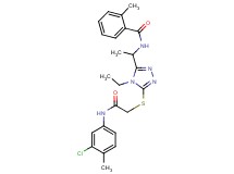 N-{1-[5-({2-[(3-chloro-4-methylphenyl)amino]-2-oxoethyl}thio)-4-ethyl-4H-1,2,4-triazol-3-yl]ethyl}-2-methylbenzamide