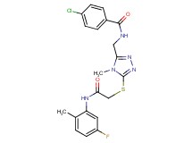 4-chloro-N-{[5-({2-[(5-fluoro-2-methylphenyl)amino]-2-oxoethyl}thio)-4-methyl-4H-1,2,4-triazol-3-yl]methyl}benzamide