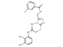 3-chloro-N-{[5-({2-[(2,3-dimethylphenyl)amino]-2-oxoethyl}thio)-4-methyl-4H-1,2,4-triazol-3-yl]methyl}benzamide