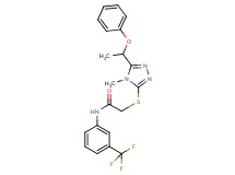 2-{[4-methyl-5-(1-phenoxyethyl)-4H-1,2,4-triazol-3-yl]thio}-N-[3-(trifluoromethyl)phenyl]acetamide