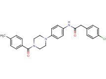 2-(4-chlorophenyl)-N-{4-[4-(4-methylbenzoyl)-1-piperazinyl]phenyl}acetamide