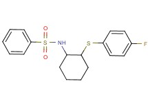 N-{2-[(4-fluorophenyl)thio]cyclohexyl}benzenesulfonamide