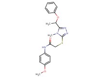 N-(4-methoxyphenyl)-2-{[4-methyl-5-(1-phenoxyethyl)-4H-1,2,4-triazol-3-yl]thio}acetamide