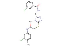 3-chloro-N-{[5-({2-[(3-chloro-4-methylphenyl)amino]-2-oxoethyl}thio)-4-methyl-4H-1,2,4-triazol-3-yl]methyl}benzamide