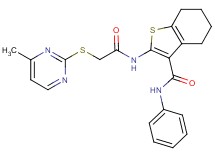 2-({[(4-methyl-2-pyrimidinyl)thio]acetyl}amino)-N-phenyl-4,5,6,7-tetrahydro-1-benzothiophene-3-carboxamide