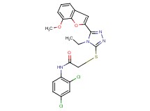 N-(2,4-dichlorophenyl)-2-{[4-ethyl-5-(7-methoxy-1-benzofuran-2-yl)-4H-1,2,4-triazol-3-yl]thio}acetamide