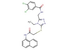 3,4-dichloro-N-[(4-ethyl-5-{[2-(1-naphthylamino)-2-oxoethyl]thio}-4H-1,2,4-triazol-3-yl)methyl]benzamide