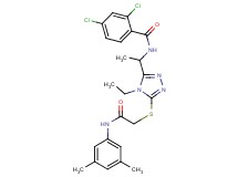 2,4-dichloro-N-{1-[5-({2-[(3,5-dimethylphenyl)amino]-2-oxoethyl}thio)-4-ethyl-4H-1,2,4-triazol-3-yl]ethyl}benzamide
