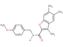 N-(4-methoxybenzyl)-3,5,6-trimethyl-1-benzofuran-2-carboxamide