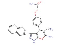 2-{4-[6-amino-5-cyano-3-(2-naphthyl)-1,4-dihydropyrano[2,3-c]pyrazol-4-yl]phenoxy}acetamide