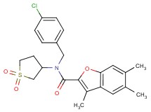 N-(4-chlorobenzyl)-N-(1,1-dioxidotetrahydro-3-thienyl)-3,5,6-trimethyl-1-benzofuran-2-carboxamide