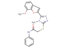 2-{[5-(7-methoxy-1-benzofuran-2-yl)-4-methyl-4H-1,2,4-triazol-3-yl]thio}-N-phenylacetamide