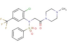 N-[2-chloro-5-(trifluoromethyl)phenyl]-N-[2-(4-methyl-1-piperazinyl)-2-oxoethyl]benzenesulfonamide