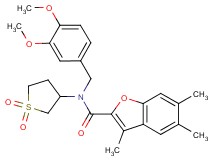 N-(3,4-dimethoxybenzyl)-N-(1,1-dioxidotetrahydro-3-thienyl)-3,5,6-trimethyl-1-benzofuran-2-carboxamide