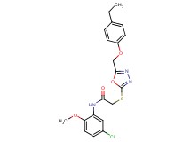 N-(5-chloro-2-methoxyphenyl)-2-({5-[(4-ethylphenoxy)methyl]-1,3,4-oxadiazol-2-yl}thio)acetamide