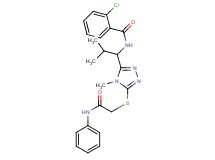 N-(1-{5-[(2-anilino-2-oxoethyl)thio]-4-methyl-4H-1,2,4-triazol-3-yl}-2-methylpropyl)-2-chlorobenzamide