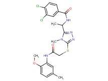 3,4-dichloro-N-{1-[5-({2-[(2-methoxy-5-methylphenyl)amino]-2-oxoethyl}thio)-4-methyl-4H-1,2,4-triazol-3-yl]ethyl}benzamide