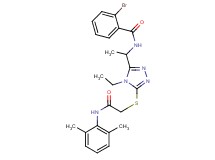 2-bromo-N-{1-[5-({2-[(2,6-dimethylphenyl)amino]-2-oxoethyl}thio)-4-ethyl-4H-1,2,4-triazol-3-yl]ethyl}benzamide