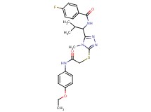 N-{1-[5-({2-[(4-ethoxyphenyl)amino]-2-oxoethyl}thio)-4-methyl-4H-1,2,4-triazol-3-yl]-2-methylpropyl}-4-fluorobenzamide
