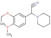 (3-ethoxy-4-methoxyphenyl)(1-piperidinyl)acetonitrile