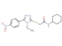 N-cyclohexyl-2-{[4-ethyl-5-(4-nitrophenyl)-4H-1,2,4-triazol-3-yl]thio}acetamide